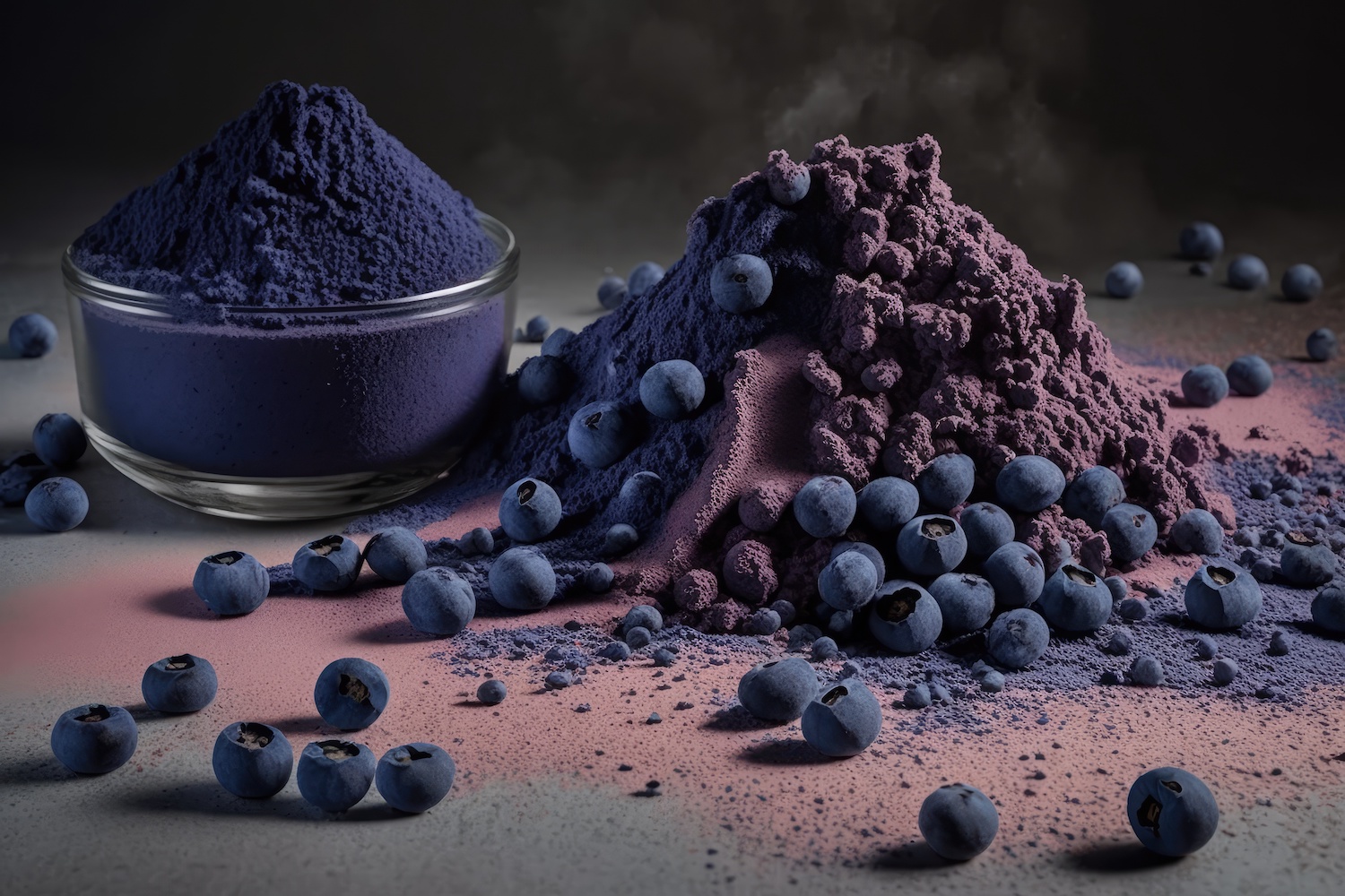 Dry blueberry powder created from hand picked, antioxidant rich wild Nordic berries that have been freeze dried.